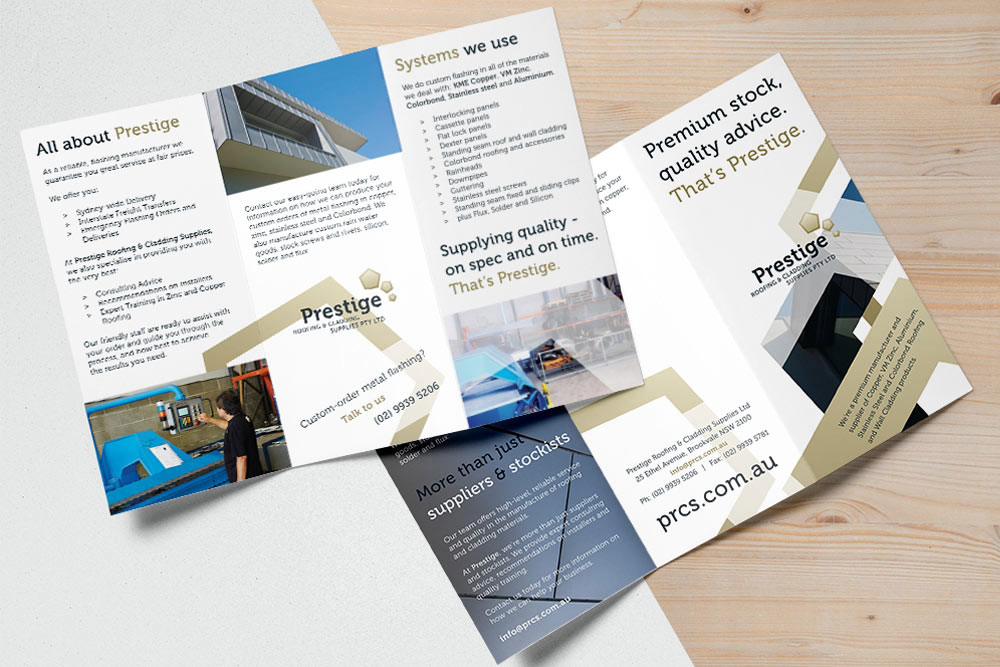 Trifold DL z-fold brochure design and printing